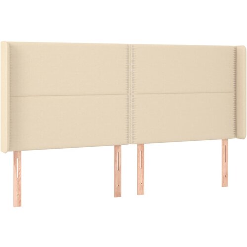 Maison Chic vzglavna omarica - nočna omarica - posteljna omarica z ušesi krem 203x16x118/128 cm blago, (21710204) Cene