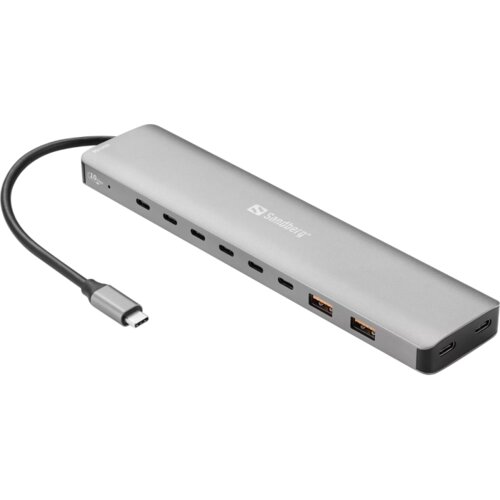 Sandberg USB-C to 8xUSB-C+2xUSB-A 100W priklopna postaja Slike