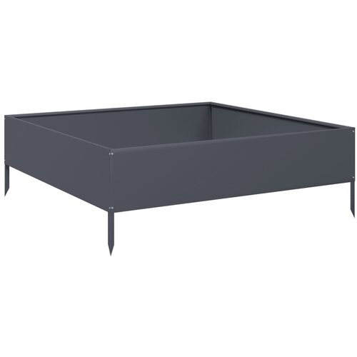 vidaXL Visoka greda antracit 100x100x33,5 cm jeklo, (21317306) Cene