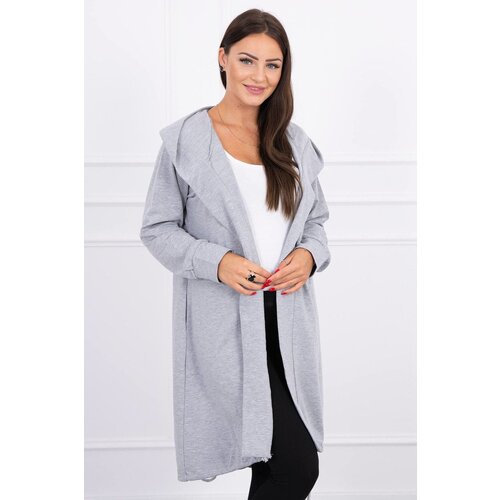 Kesi Cardigan with oversize print grey Slike