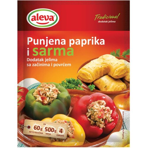 Aleva začin za sarmu i punjenu papriku 60g Cene