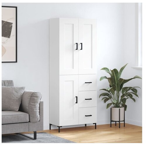 vidaXL Visoka komoda bijela 69 5x34x180 cm konstruirano drvo Cijene
