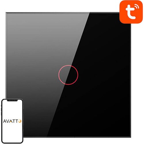 Avatto LZTS02-EU-B1 1 Way ZigBee pametni prekidač, bez nule, TUYA, crni Cijene