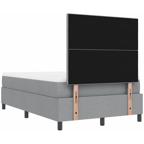  Krevet s opruga kutije Svijetlo siva 120 x 190 cm tkanina Slike