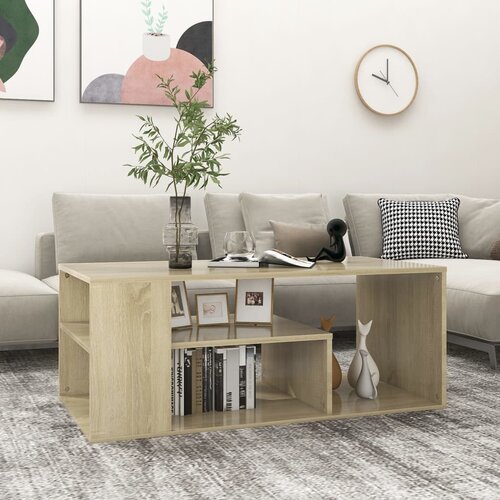 VidaXL stolić za kavu boja hrasta sonome 100 x 50 x 40 cm od iverice Slike
