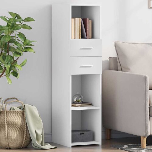  Visoka komoda bijela 30 x 42,5 x 124 cm od konstruiranog drva Cijene