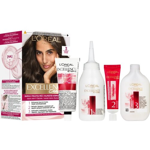 L&amp;acute;Or&amp;eacute;al Paris Excellence Creme boja za kosu nijansa 3 1 kom Slike