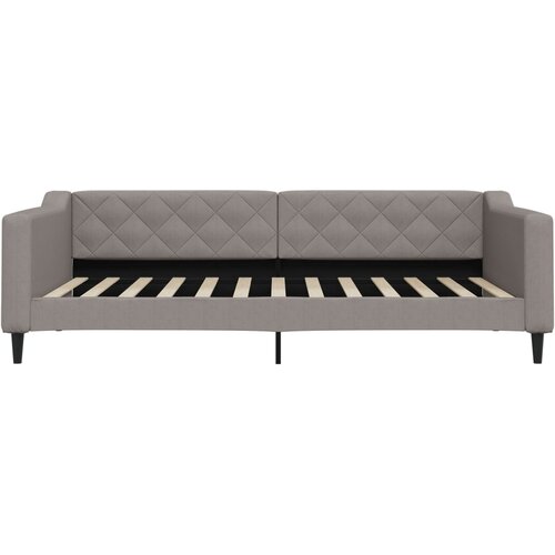  Dnevni krevet na razvlačenje smeđesivi 100 x 200 cm od tkanine Slike