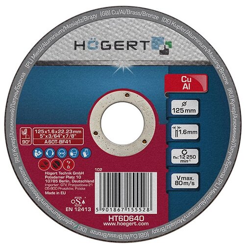 Hogert rezna ploča za bakar aluminijum i druge neobojene metale Slike