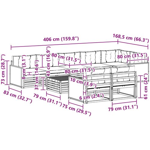  Set vanjskih sofa 9 kom. Slike