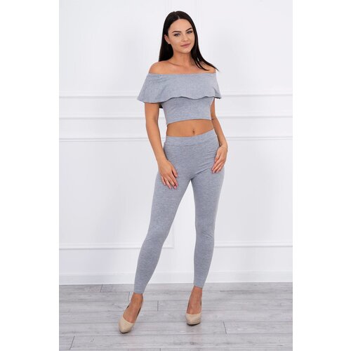 Kesi Set with a ruffle in gray color Cijene