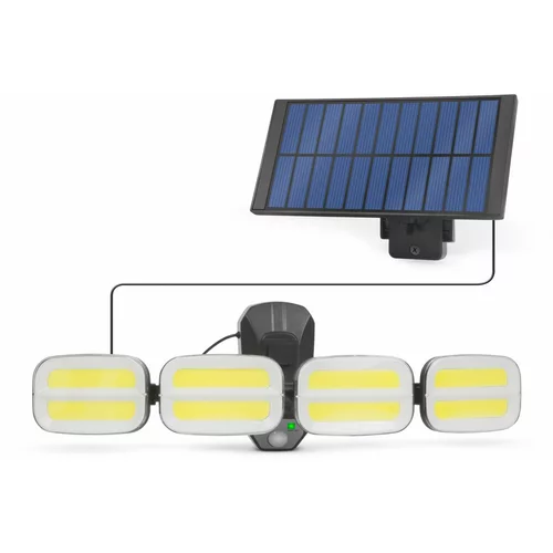 Phenom Širokokotni solarni COB LED reflektor z ločenim solarnim panelom in senzorjem gibanja 10W 600lm 4800 mAh