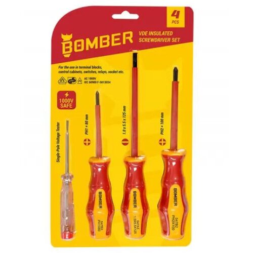 Bomber set VDE odvijača 4 kom ( 072338 ) Slike