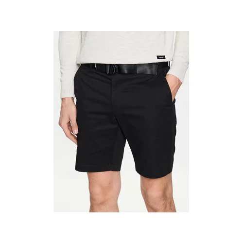 Calvin Klein Kratke hlače iz tkanine K10K111788 Črna Slim Fit