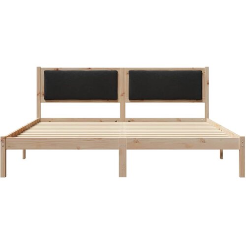  Krevetna konstrukcija Crna 200 x 200 cm Čvrsto borovo drvo Slike