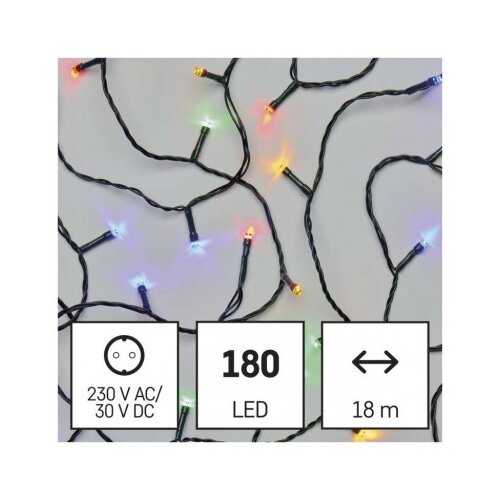 Emos LED božična veriga, 18 m, zunanja in notranja, večbarvna, časovnik D4AM04 Slike