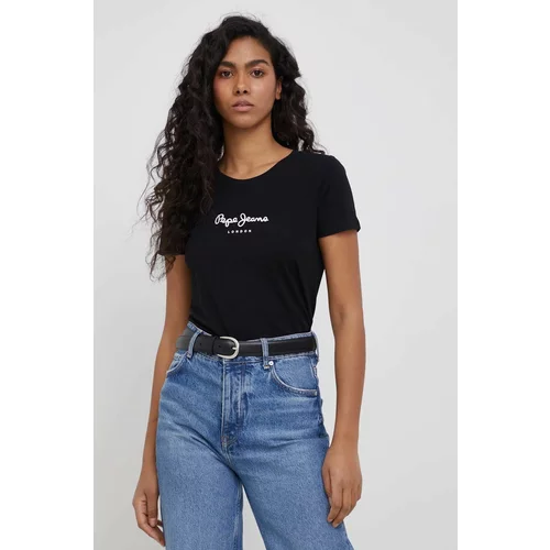 Pepe Jeans Majica kratkih rukava New Virginia Ss N za žene, boja: crna