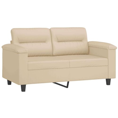VidaXL 3-dijelni set sofa s jastucima krem od mikrovlakana Slike