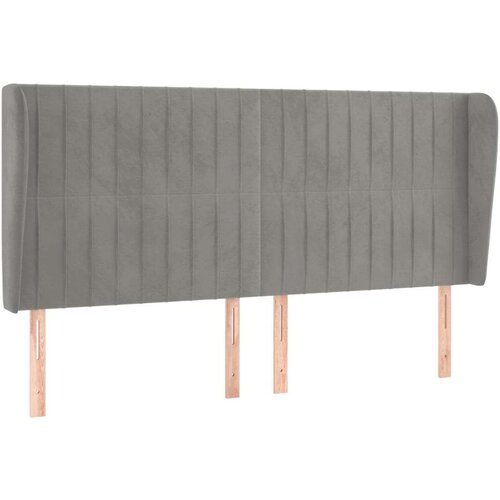  Uzglavlje s u&amp;scaron;ima svjetlosivo 203x23x118/128 cm bar&amp;scaron;unasto Slike