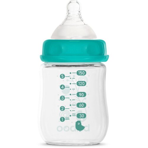 Baboo Anti-colic Glass Feeding Bottle Wide Neck steklenička za dojenčke 0m+ 150 ml Slike