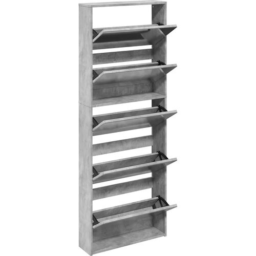  za cipele s ogledalom i 5 razina sivi 63x17x169,5 cm Slike