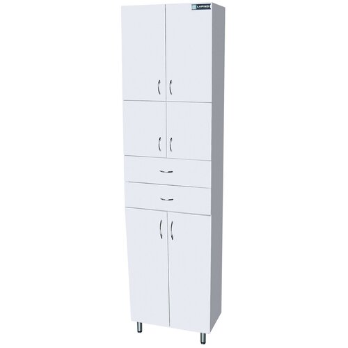 Lapino Ormar za kupatilo sa policama 190x60cm, Beli Slike