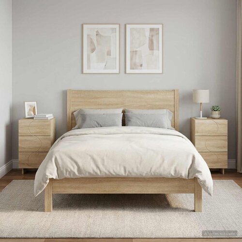  Noćni ormar 2 pcs Hrast sonoma 33,5 x 34,5 x 60 cm Slike