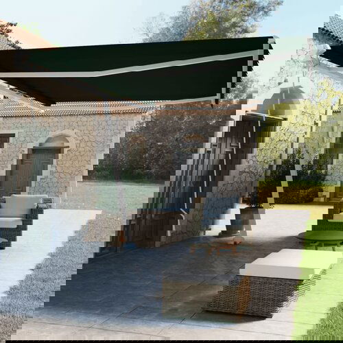 Tenda Samostojeća tenda na ručno uvlačenje 500 x 350 cm antracit Slike