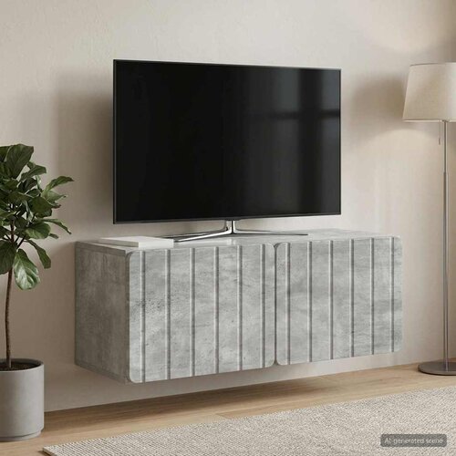 TV ormar za zid 78,5 x 31 x 30 cm Betonska siva Slike