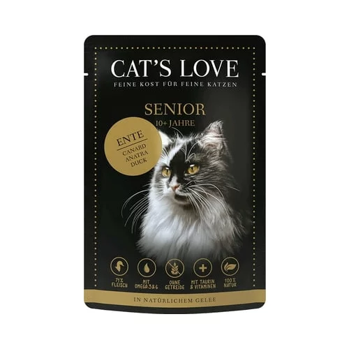 Cat's Love Mokra hrana za mačke "Senior Duck" - 85 g