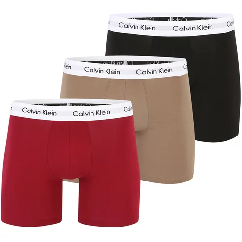 Calvin Klein Underwear Boksarice kamela / rdeča / črna / bela