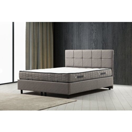 Hanah home Vitalia Set 90 x 190 - Light Grey Light Grey Single Mattress, Base & Headboard Cene