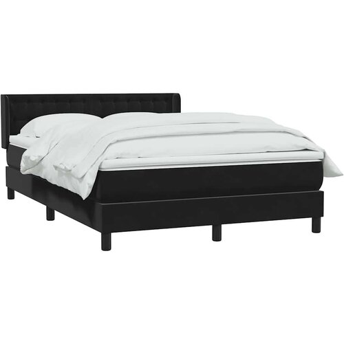 VidaXL Box spring krevet s madracem crni 160x210 cm bar&amp;scaron;unasti Slike
