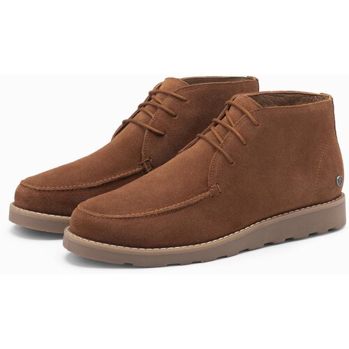 Ombre Men&amp;#039;s eco leather shoes with insulated high upper - black Slike