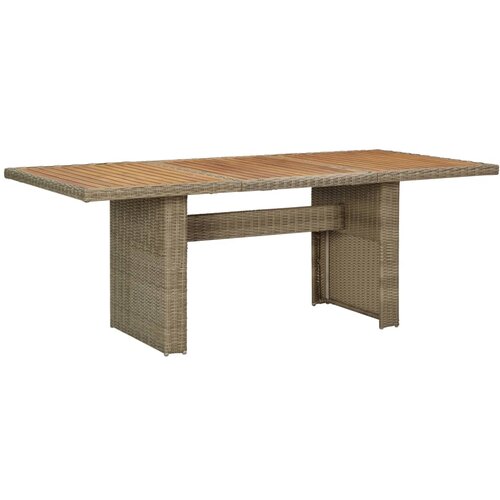  Vrtni blagovaonski stol smeđi 200 x 100 x 74 cm od poliratana Cijene