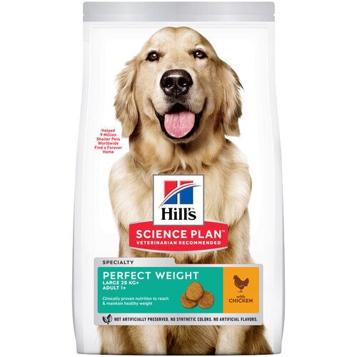 Hill&amp;rsquo;s Science Plan Adult 1+ Perfect Weight Large s piletinom - 2 x 12 kg Slike