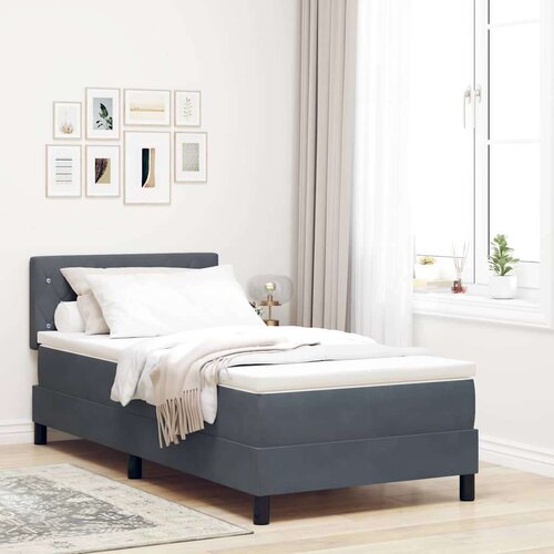 Box Spring Krevet s Madracem &amp;amp;amp LED Tamno Siva 90x200 cm Bar&amp;scaron;un Slike