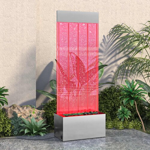  Stup s mjehurićima s RGB LED nehrđajući čelik i akril 110 cm Slike