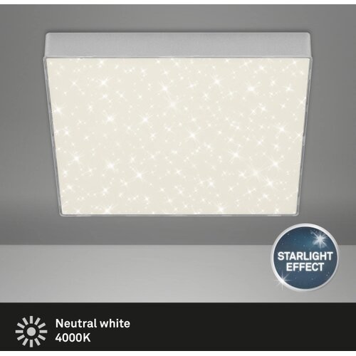BRILONER 7078-414 - led plafonska svetiljka star sky LED/21W/230V 28x28 cm srebrna Slike