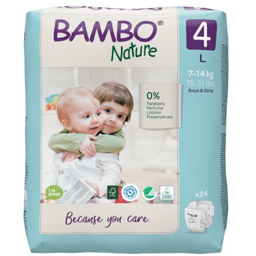 Bambo nature pelene - nature eco-friendly 4 (7-14 kg) 24 komada Slike