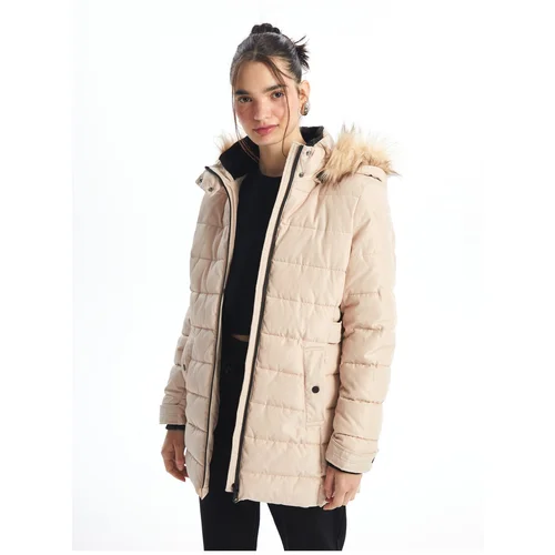 LC Waikiki Women's Hooded Plain Puffer Coat