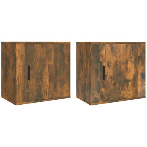 Maison Chic Stenski Dvo delni komplet Nočne omarice - Nočne mize dimljen hrast 50x30x47 cm, (21690152) Cene
