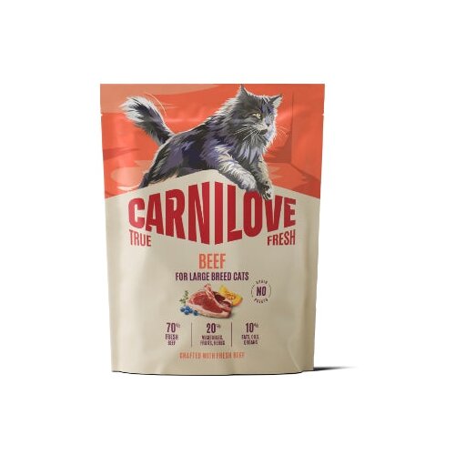 Carnilove Cat True Fresh Adult Large, briketi - govedina 400 g Cene