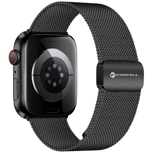 Forcell F-DESIGN FA14 magnetna narukvica od nehrdjajuceg celika za APPLE Watch 42/44/45/49 mm crna Slike