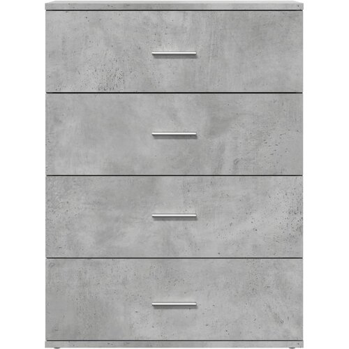 Komoda siva boja betona 60x39x80 cm od konstruiranog drva Slike