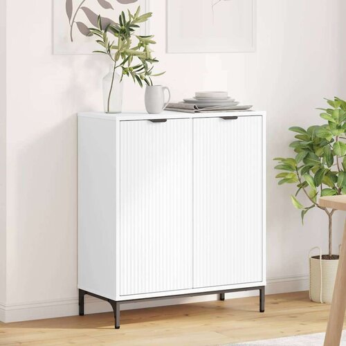 vidaXL Strani &scaron;al Bela 69.5 x 33 x 82 cm Konstruiran les Cene