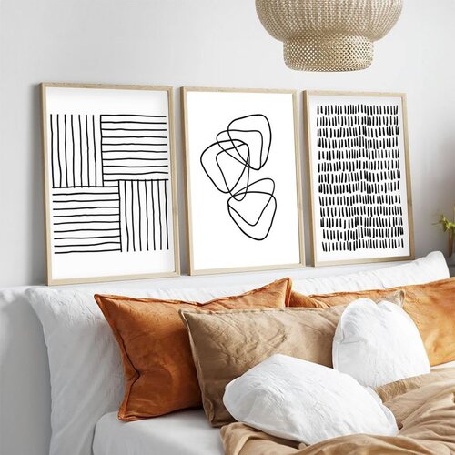 WALLXPERT Huhu239 - Vi&scaron;enamenska dekorativna slika u okviru (3 dela) - 50 x 70 cm Cene