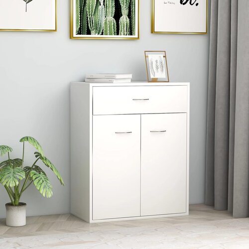 VidaXL Komoda bijela 60 x 30 x 75 cm od konstruiranog drva Slike
