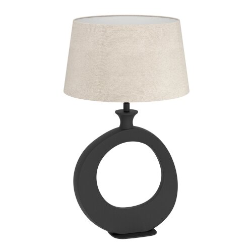 Eglo 390423 - Stona lampa DIEZMA 1xE27/60W/230V 52,5 cm crna/krem Slike