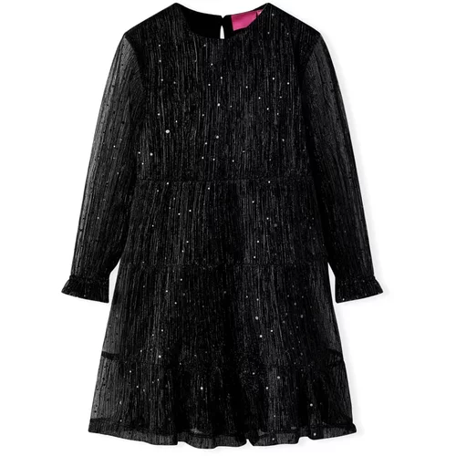  Dječja haljina s dugim rukavima crna 104
